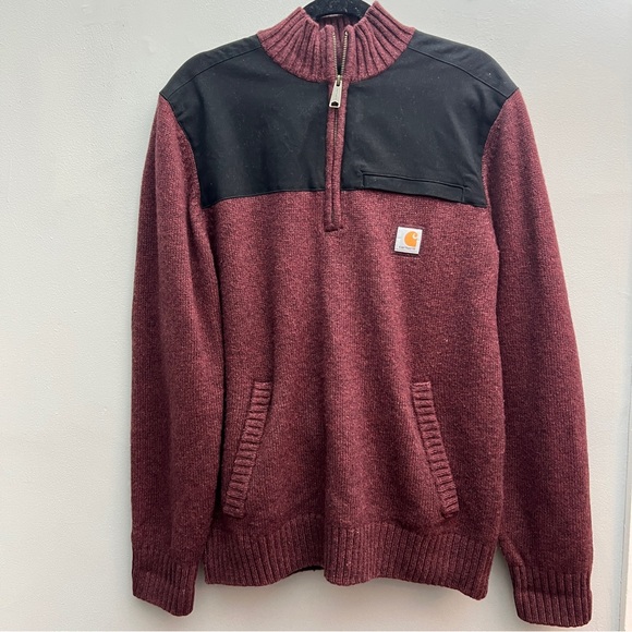 Carhartt Quarter Zip Sweater, Size Medium - Picture 2 of 6